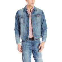 Chaqueta de mezclilla Jean de moda 100% algodón para hombres